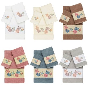Linum Home Textiles 100% Turkish Cotton CAROLINE Embellished Towel Set - 1 of 4