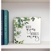 Wash Your Worries Away Funny Bathroom Wooden Box Sign, Eucalyptus Botanical Wood Signs - 4 of 4