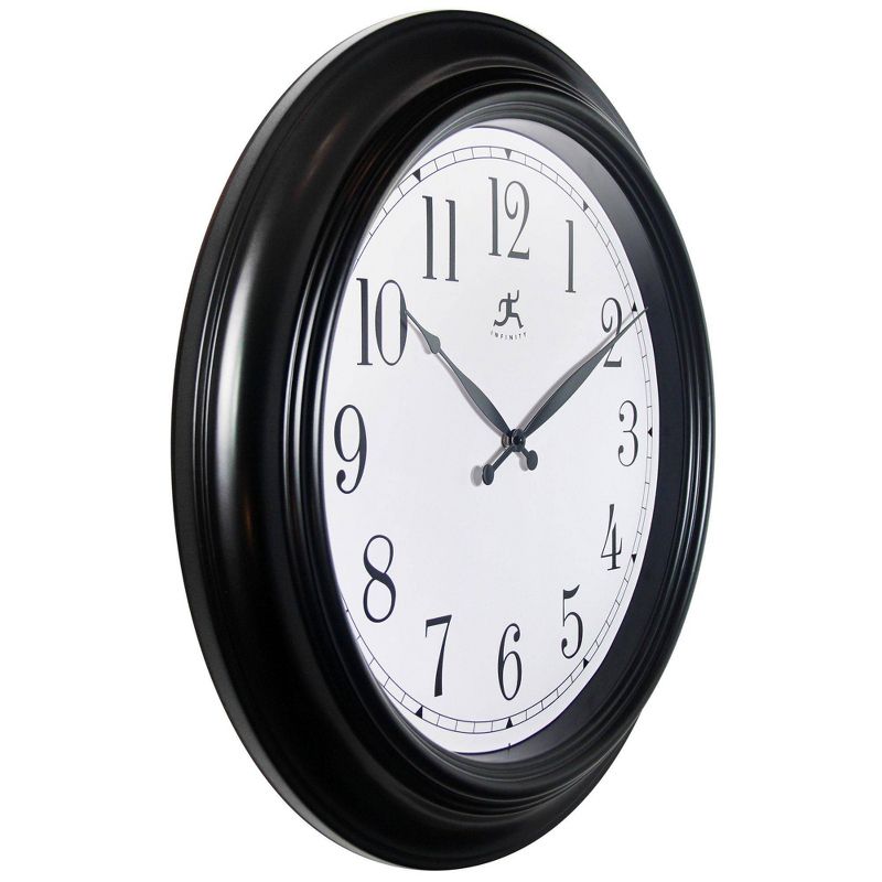 24&#34; Classic Wall Clock Black - Infinity Instruments, 4 of 8