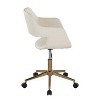Okak Modern Office Chair with Golden Metal Base, 360 Swivel Chair with Adjustable Height, Criss Cross Chair for Office, Home - 3 of 4