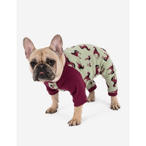 Leveret Dog Print One Piece Pajamas Olive Green X Small Target