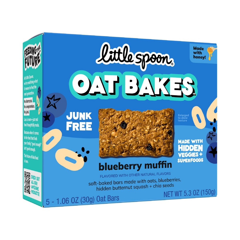 Little Spoon Blueberry Muffin Baked Oat Baked Bar Kids' Snacks - 5.3oz/5ct