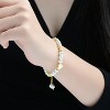Guili 14K Gold Plated Bracelet with White and Frosted Gold Beads Offers a Soft, Elegant Glow for a Refined and Stylish Everyday Look - 3 of 3