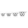 Storied Home Ceramic Measuring Cups with Polka Dots, Set of 4 Sizes, Black and White - 4 of 4