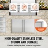 VEVOR BBQ Access Door, 36W x 21H Inch Double Outdoor Kitchen Door, Stainless Steel Flush Mount Door, Wall Vertical Door with Recessed Handles - 4 of 4