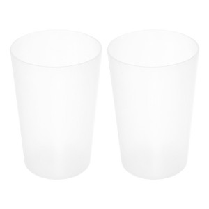 Unique Bargains Bathroom Toothbrush Tumblers PP Cup for Bathroom 4.92''x3.03'' 2pcs - 1 of 4