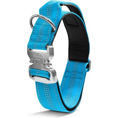 Black Rhino Tactical Neoprene Padded Dog Collars, Large, Sport Blue
