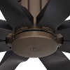 60" Possini Euro Design Defender Modern Industrial Indoor Outdoor Ceiling Fan Remote Control Oil Rubbed Bronze Damp Rated Patio - 3 of 4