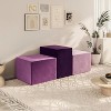 Stuffed Pouf Ottoman with Foam Filling ¨C Removable Cover, Perfect for Living Room Foot Rest, Under-Desk Use & Stylish Decor - 2 of 4