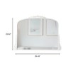HomeRoots 35" White Arch Framed Accent Mirror - 3 of 4