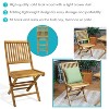 Sunnydaze Outdoor Solid Teak Wood with Stained Finish Nantasket Folding Dining Chairs - Light Brown - 2pk - 2 of 4