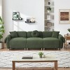 NicBex Couches for Living Room 112"Inch Modern Teddy Upholstered 3 Seater Sofa Couch with Sturdy Hardware Foot Support and 3 Throw Pillows - 4 of 4