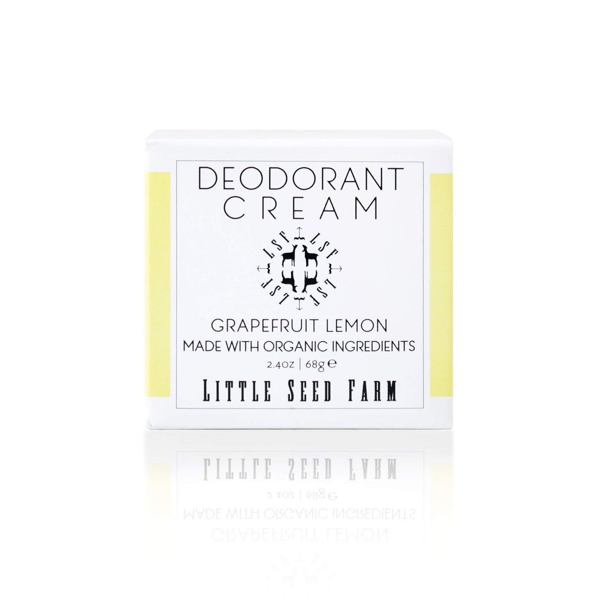 Little Seed Farm All-Natural Deodorant Cream (2.4 oz) | Aluminum-Free, Grapefruit Lemon Deodorant for Women & Men