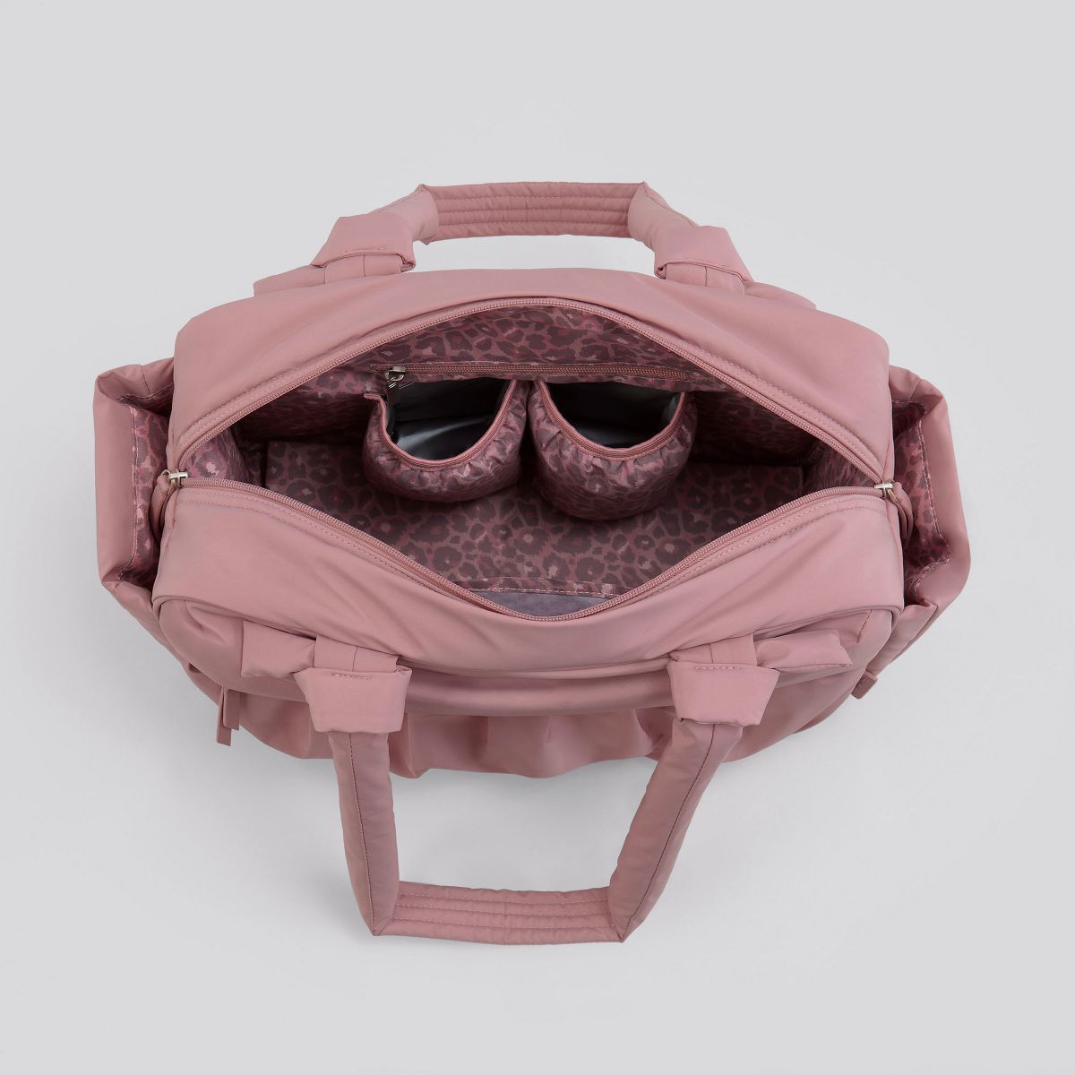 Motherhood Knotted Bows Duffle Diaper Bag, Dusty Rose - thumbnail 7