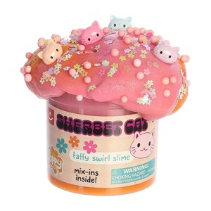 Aurora Toys Medium Sherbet Cat Slime Poppy Slime Co. Gooey Toy Pink 11.3oz - 1 of 4