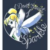 Juniors Womens Peter Pan Tinkerbell I Don't Sweat, I Sparkle Racerback Tank Top - 2 of 4