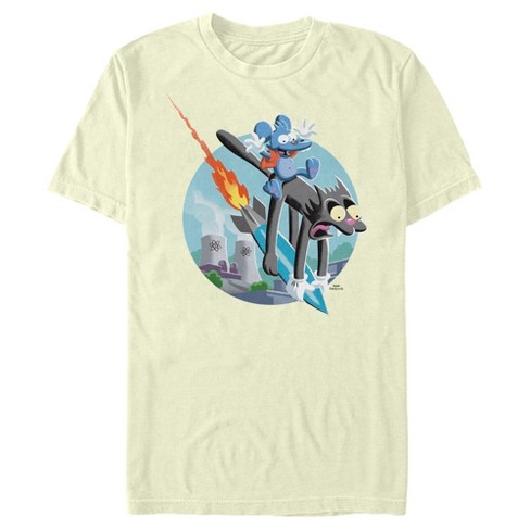 Men's The Simpsons Itchy & Scratchy Ride The Missile T-shirt - Beige ...