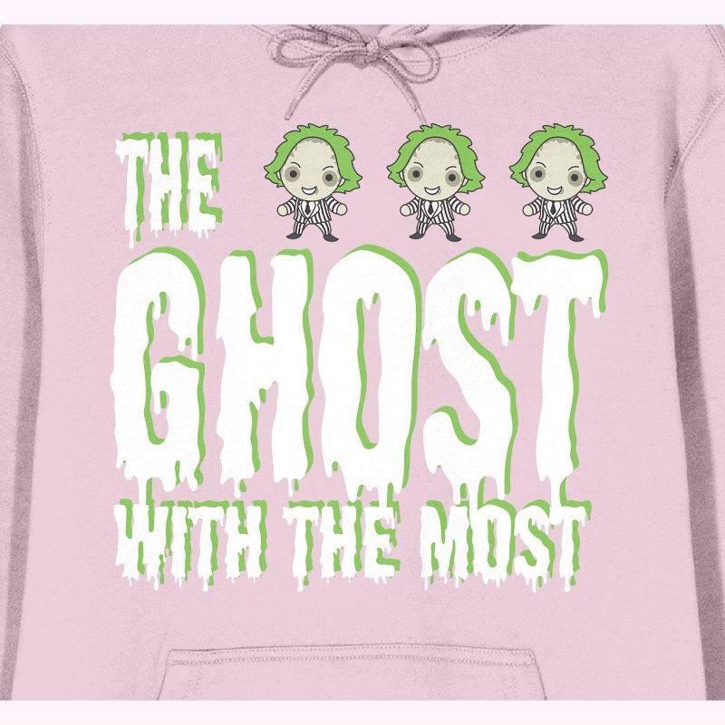 Beetlejuice "The Ghost With the Most" Men's Cradle Pink Graphic Hoodie, 2 of 3
