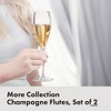 Orrefors More 5 Fl. Oz. Stemmed Champagne Flute Glasses - Set of 2, Festive Glasses - Kitchen & Dining Crystal Glassware - Dishwasher Safe - 2 of 4