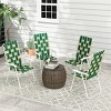 Sevobal Outdoor Portable Chairs 4PCS Folding Strap Chair Set with Armrests and Steel Frame for Patio and Garden, Green, 22.5"*22.5"*37" - 2 of 4