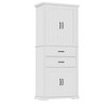 Grungis Tall Bathroom Storage Cabinet,Multi-Functional Floor Cabinets with 2 Drawers and Adjustable Shelf,Storage Cabinet for Bathroom - 4 of 4