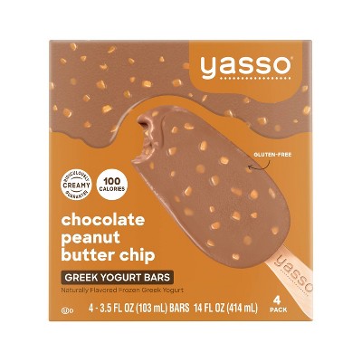 Yasso Frozen Greek Yogurt - Chocolate Peanut Butter Chip Bars - 4ct
