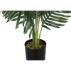 Monarch Specialties Artificial Plant 34 inch Tall Palm Tree Indoor Faux Fake Floor Greenery Potted Real Touch Decorative Green Leaves Black Pot - 3 of 4
