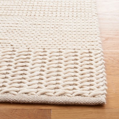 Ivory Hand-Knotted Wool 8' x 10' Area Rug