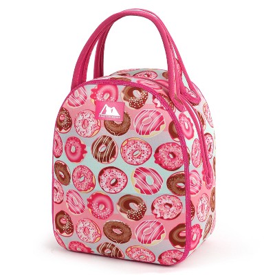 Arctic Zone Neoprene Lunch Tote Set - Donuts Fuchsia