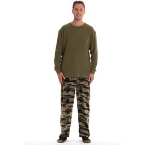 #followme Mens Pajama Pants Set with Matching Novelty Socks with Sayings - 3 Pc Mens Fall PJ Set - 1 of 4