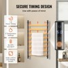 VEVOR 8 Bars Towel Warmer Rack, Wall Mounted Heated Towel Rack for Bathroom, IPX5 Waterpoof Towel Heater Rack with Timer & Display Screen, Black - 4 of 4