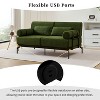 KTMBDW Loveseat Sofa, 59" Comfy Chenille Loveseat Sofa Couch with Flexible USB Ports and Cylindrical Armrests for Bedroom, Living Room - 4 of 4