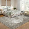 Modern Geometric Washable Area Rug - Non-Slip Stain Resistant Low Pile Carpet for Living Room, Bedroom & Dining Room - 4 of 4