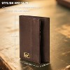 Lee Men’s Trifold Wallet, Pebble Grain Leather Wallet with Flip ID Window - 4 of 4