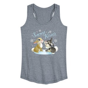 Women's - Disney - Christmas - Snowy Bunny Kisses Graphic Racerback Tank - 1 of 4