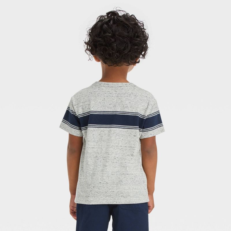 Toddler Boys' Short Sleeve Chest Striped Pocket T-Shirt - Cat & Jack™, 3 of 5
