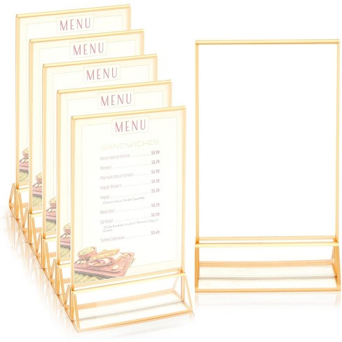 Stockroom Plus 6-pack Clear Acrylic Sign Holder With Gold Metal