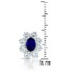 Guili Floral GV Sterling Silver White Gold Plated Flower Stud Earrings with Colored Cubic Zirconia – Glow, Petal Spark & Bloom Shine Variations - 3 of 4