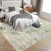 Machine Washable Area Rug Low Pile Non Slip Modern Abstract Rug Foldable Stain Resistant Carpet for Living Room Bedroom Indoor Ultra Thin Mat - 4 of 4