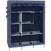 Portable Wardrobe Closet Clothes Organizer 69" Non-Woven Fabric Cover Closet Storage Organizer with Hanging Rods and Side Pockets - 4 of 4