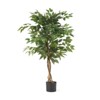 Syemin Artificial Plant Artificial Ficus Tree Topiary Tree Indoor Outdoor for Home Office Living Room Decor, Green, 23.62"*23.62"*47.24" - 2 of 4