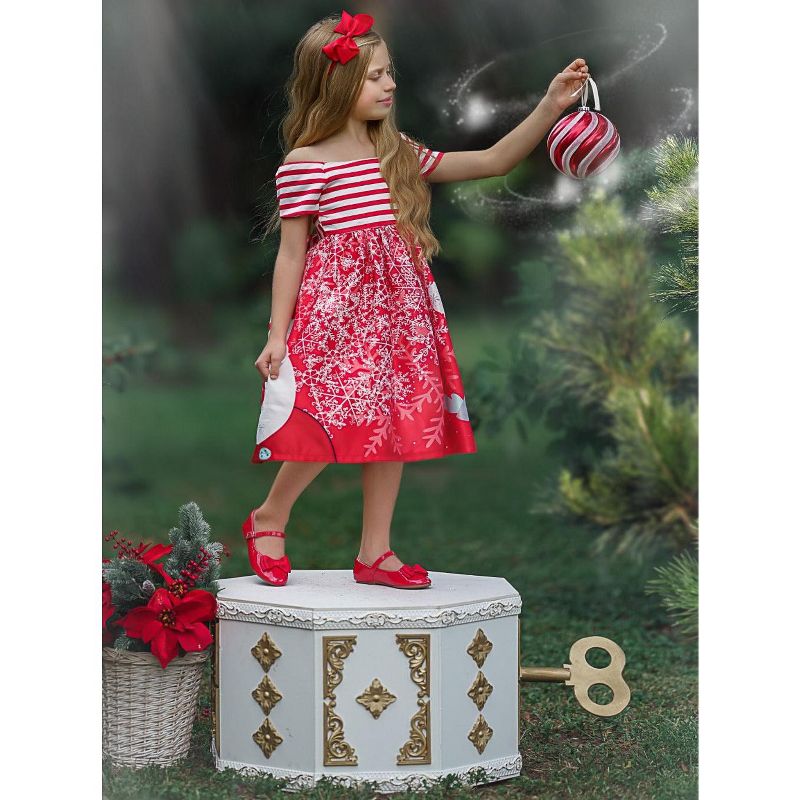 Girls We All Love Santa Holiday Dress - Mia Belle Girls, 5 of 6