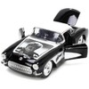 1957 Chevrolet Corvette Black w/White Top and Wolfman Diecast Figure "Universal Monsters" 1/24 Diecast Model Car by Jada - 2 of 4