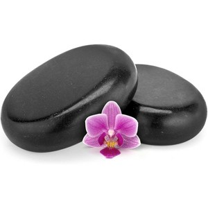 SereneLife 2 Pcs. Large Basalt Massage Stones with Travel Bag - Heated Stone Massage for Stress Relief, Muscle Tension, and Pain Relief - 1 of 4