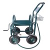 Garden hose reel cart, 4-wheel portable garden hose reel cart with storage basket, suitable for gardens, lawns, sidewalks, and backyards - 2 of 4