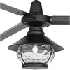 60" Casa Vieja Modern Outdoor Ceiling Fan with LED Light Remote Control Matte Black Damp Rated for Patio Exterior House Home Porch - 3 of 4