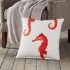 Kensington Garden 20"x20" Oversize Seahorse Cotton Canvas Square Throw Pillow - 2 of 3