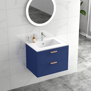 KTMBDW 24 Inch Bathroom Vanity with Sink Combo,Floating Bathroom Vanity with 2 Drawers & Metal Handle, Wall Mount Storage Cabinet for Small Space - 1 of 4