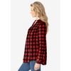 Woman Within Plus Size Pintucked Flannel Shirt - 4 of 4