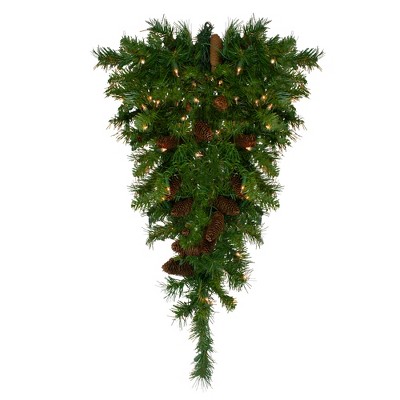 Northlight 30" Prelit Dakota Red Pine Artificial Christmas Teardrop Swag - Clear Lights